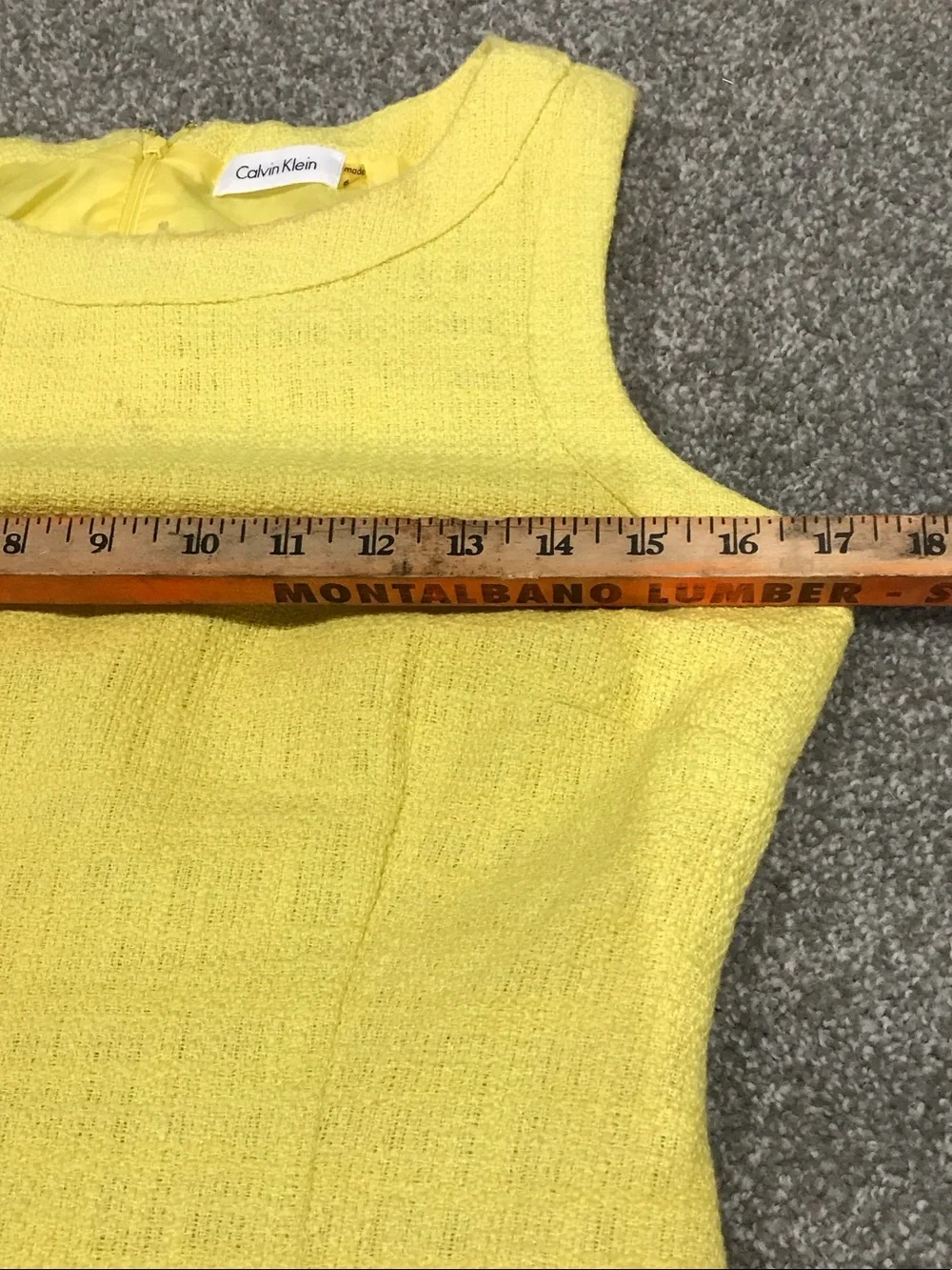 Calvin Klein Yellow Midi Shift Dress - Picture 6 of 8